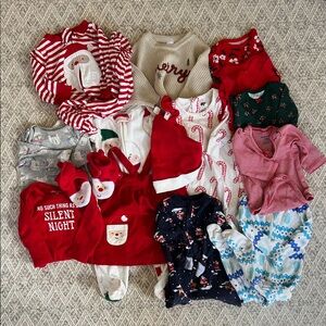 Carter's Festive Kids One Pieces - Red, White, Green